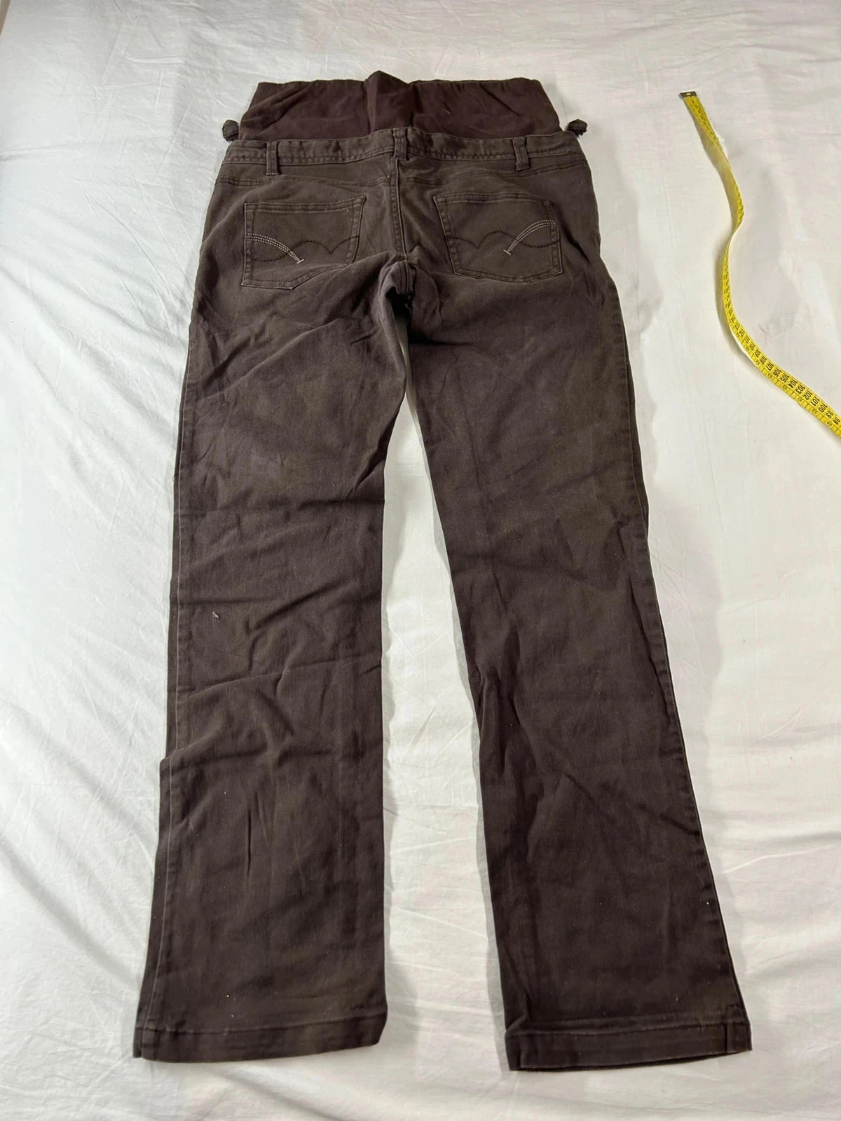 Vintage bruine zwangerschapsjeans – photo 10